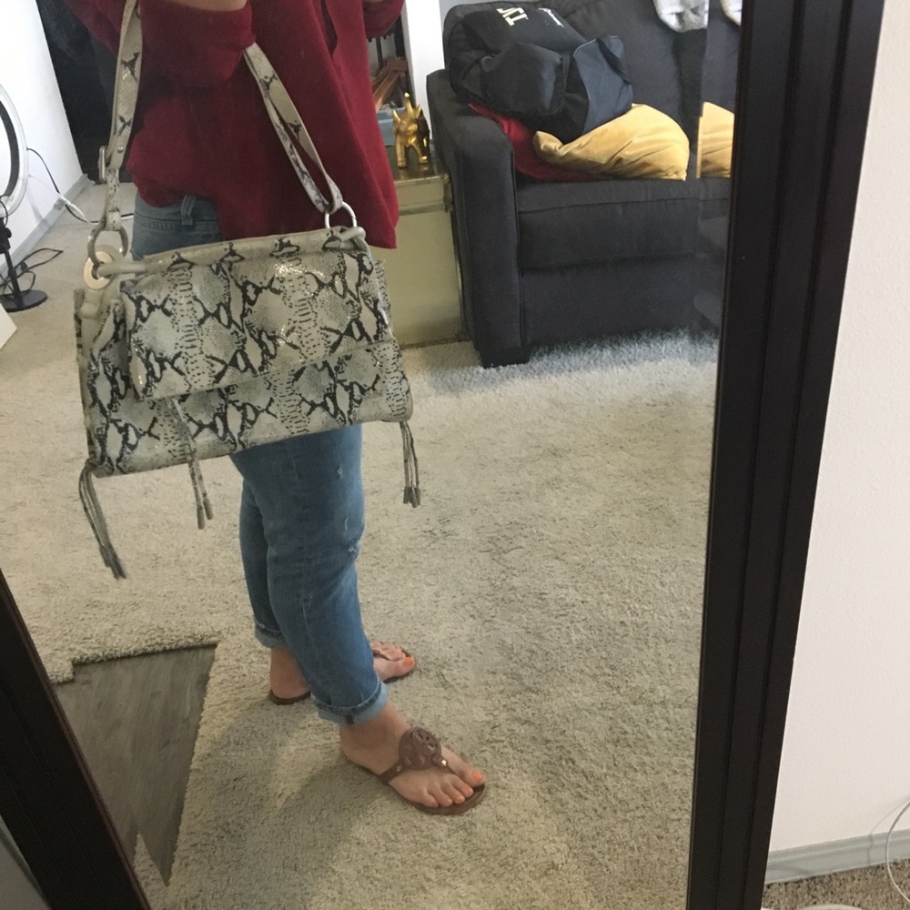 Trendy Snake skin bag shoulder bag